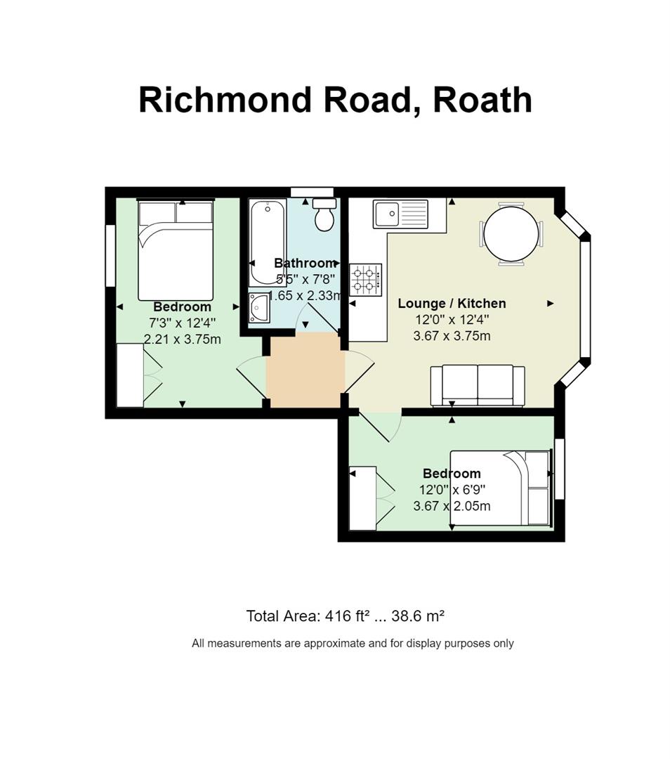 Floorplan for Richmond Road, Roath